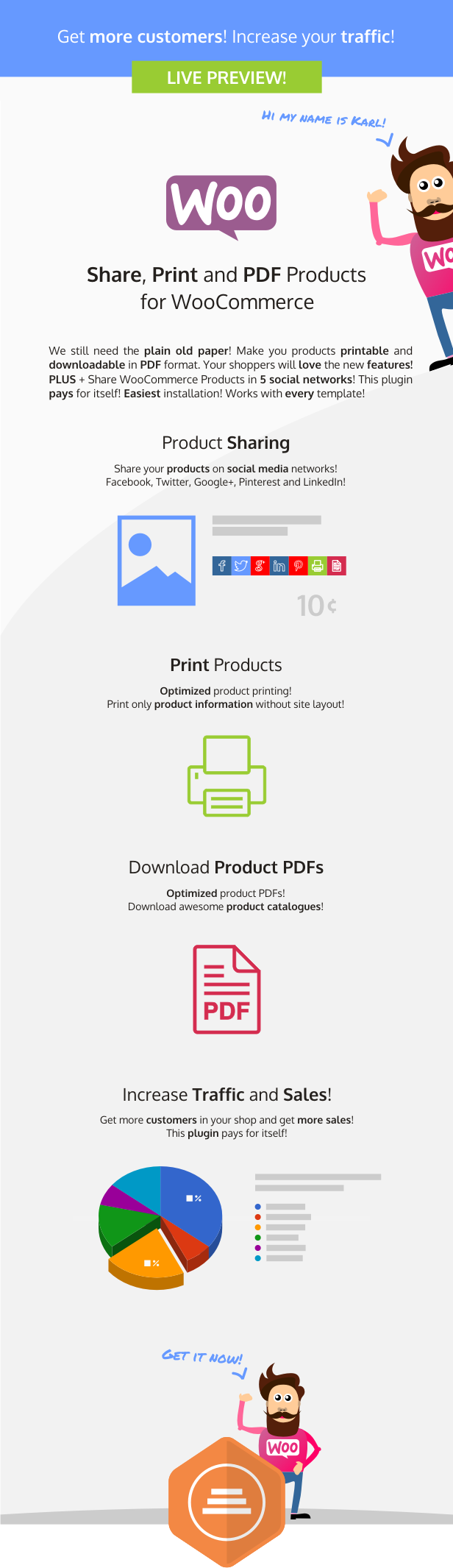 Share, Print and PDF Products for WooCommerce - 3